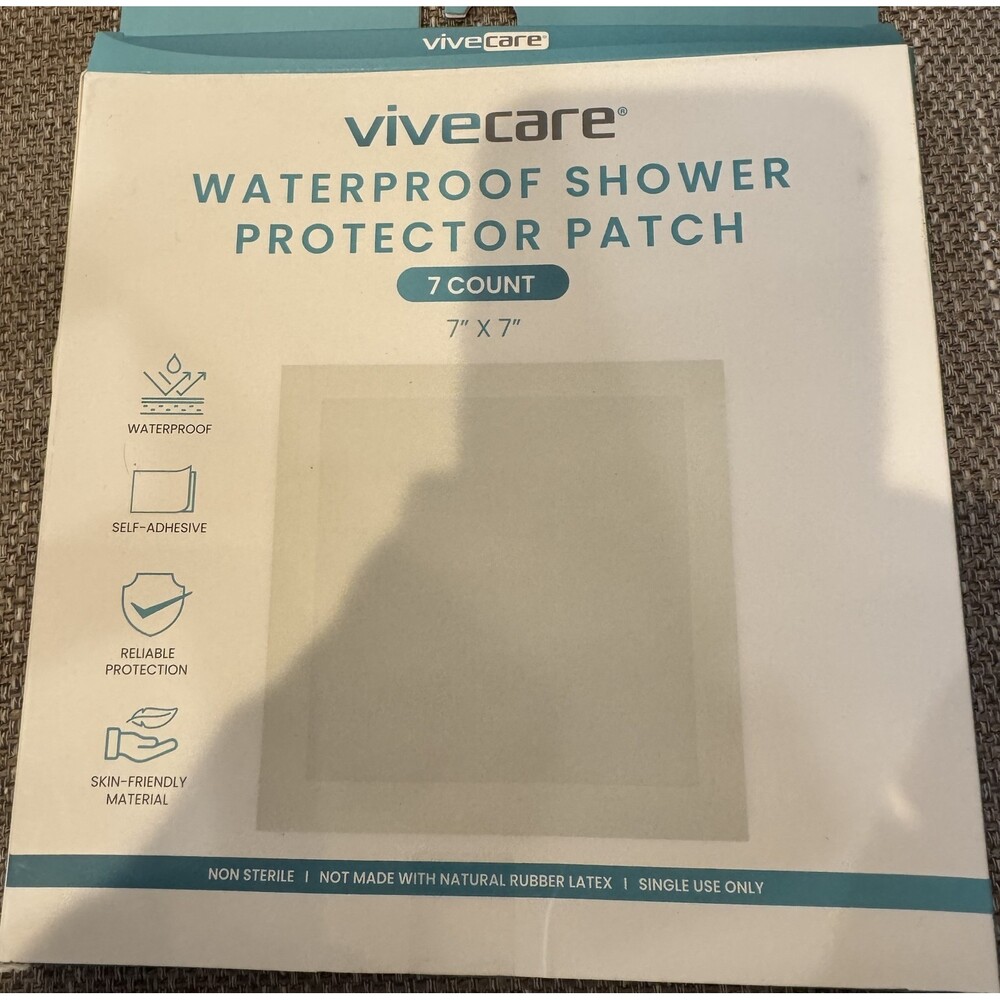 New Vivecare Waterproof Shower Protector Surgery Patch 7" x 7" Count 7